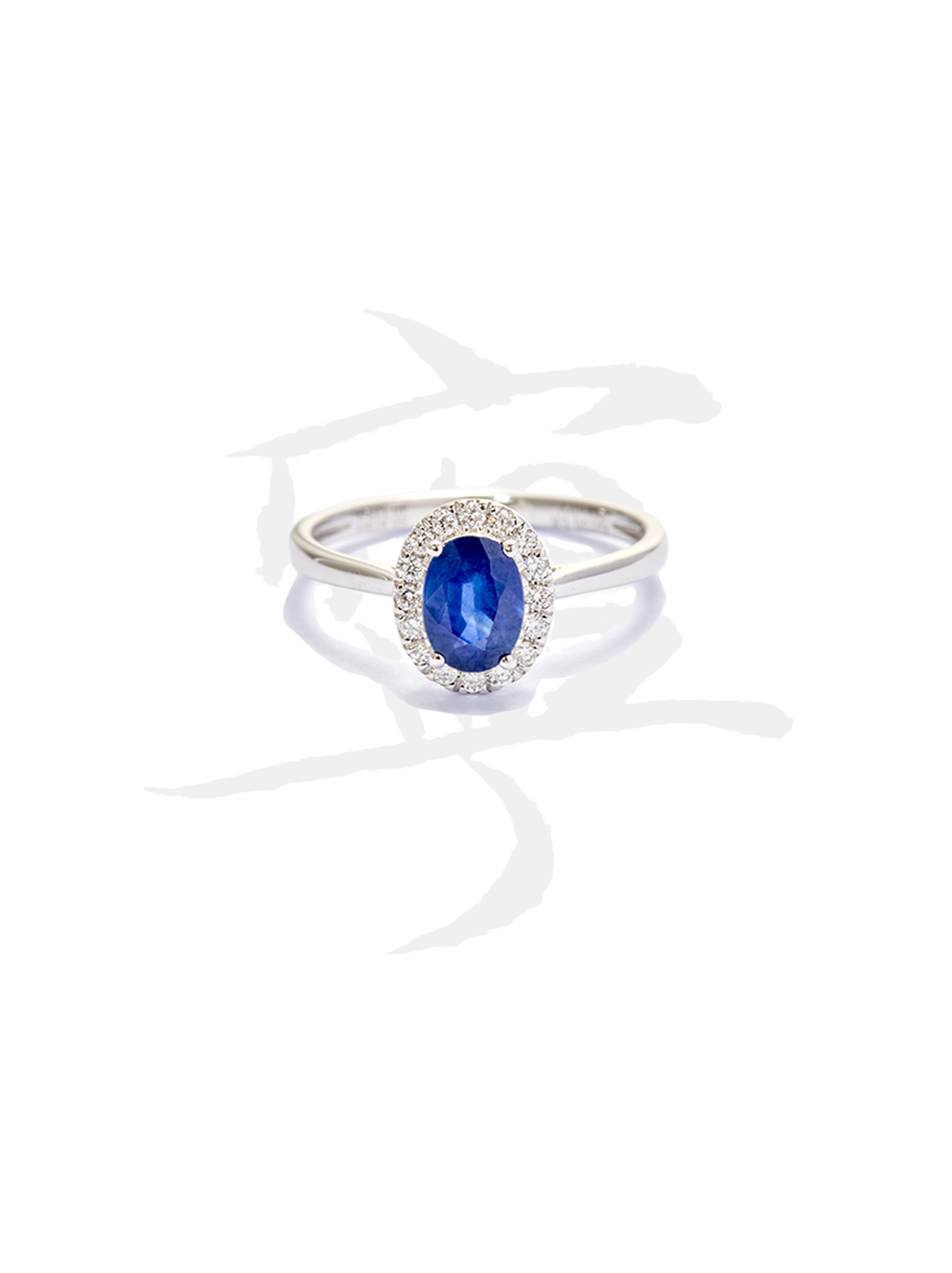 18K Gold Diamond & Sapphire Ring