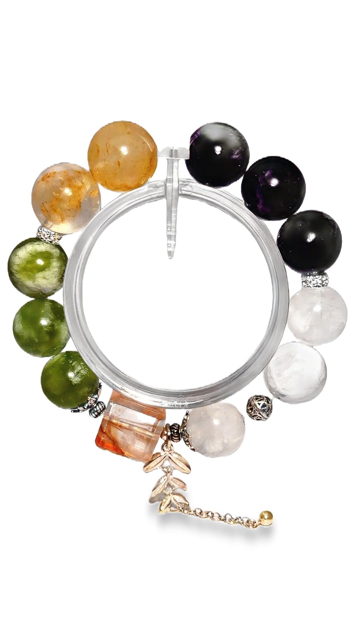 Amethyst White Ghost Cui Jade Gum Flower Bracele