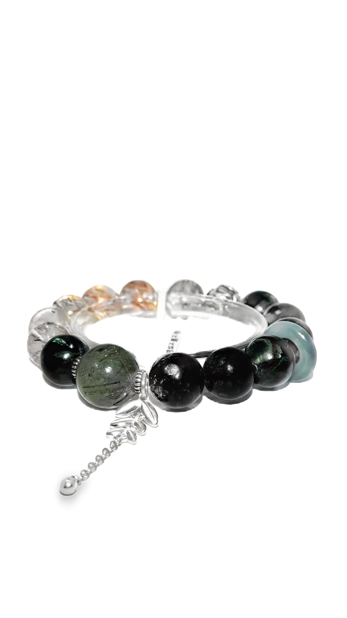 Black Gold Super Green Dragon Crystal Bracelet
