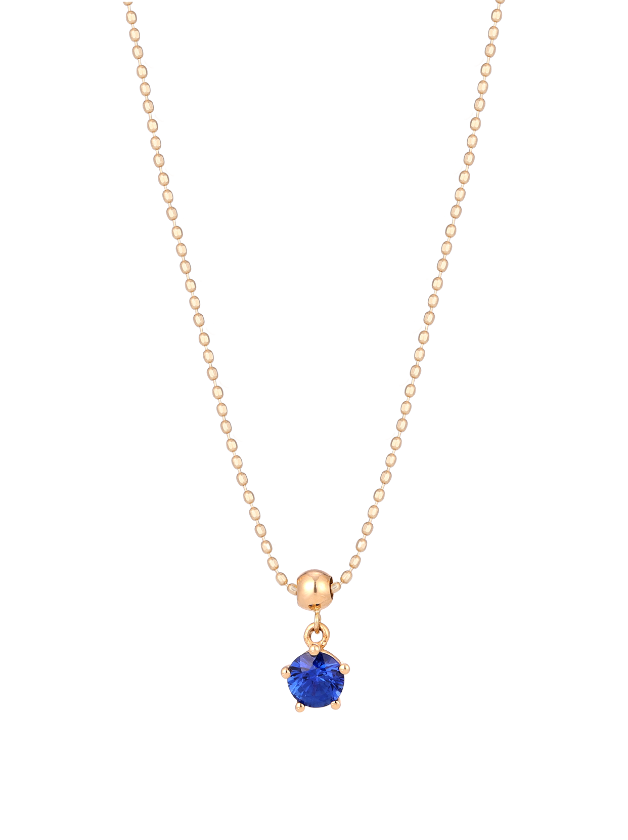18K September Birthstone Sapphire Necklace
