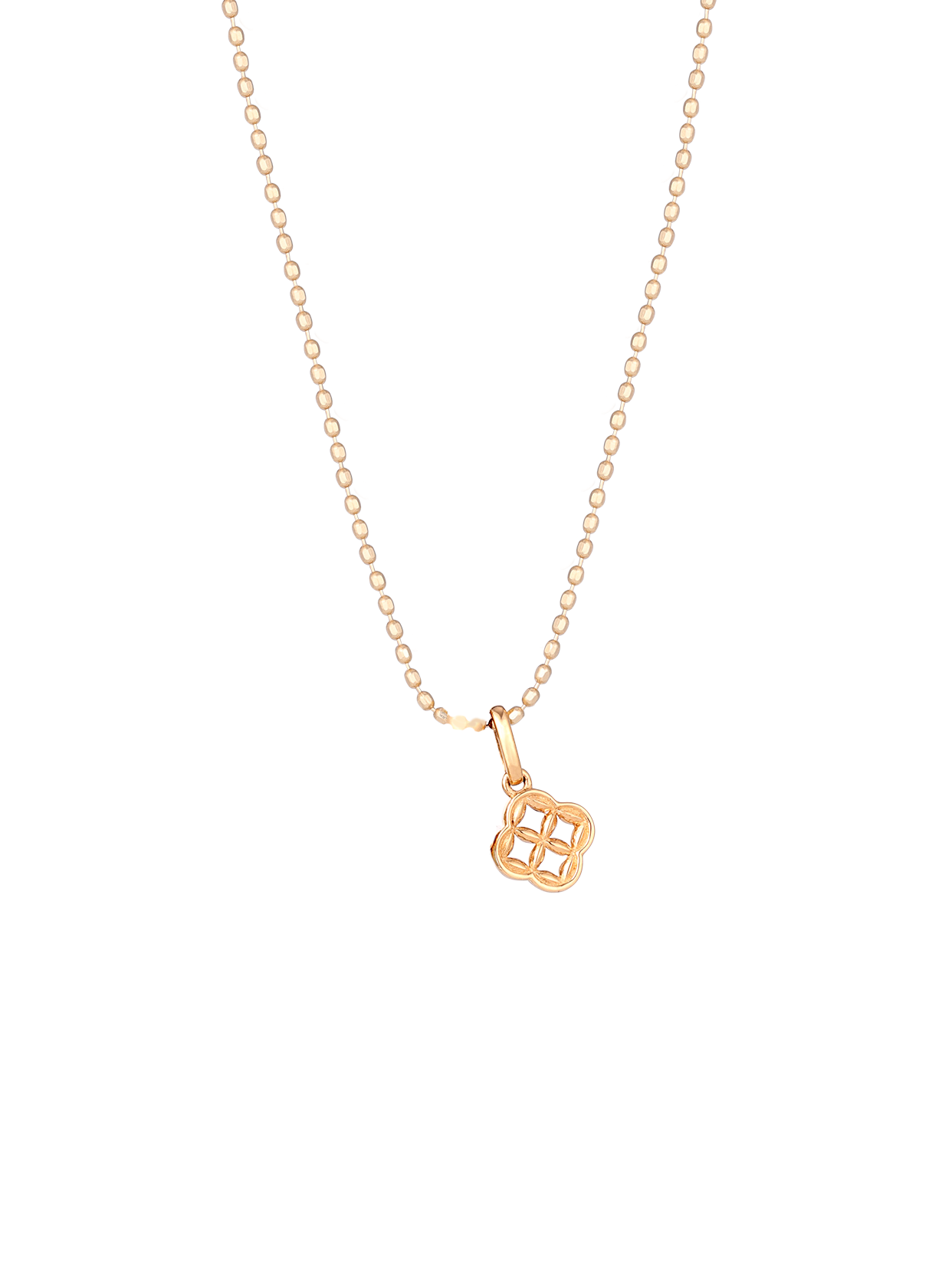 18K Gold Diamond Copper Coin Pendant