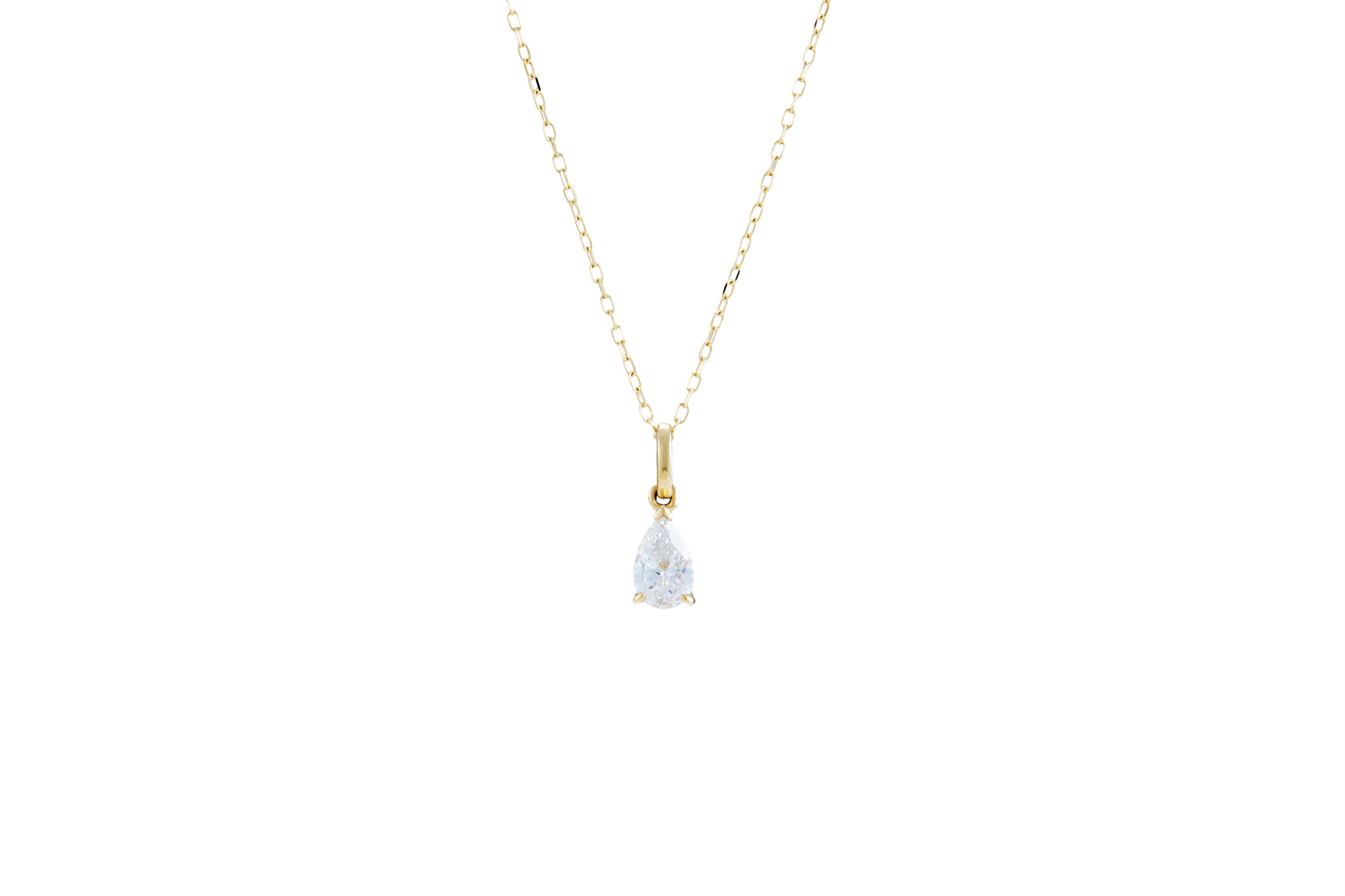 18K Gold Cultured Diamond Pendant