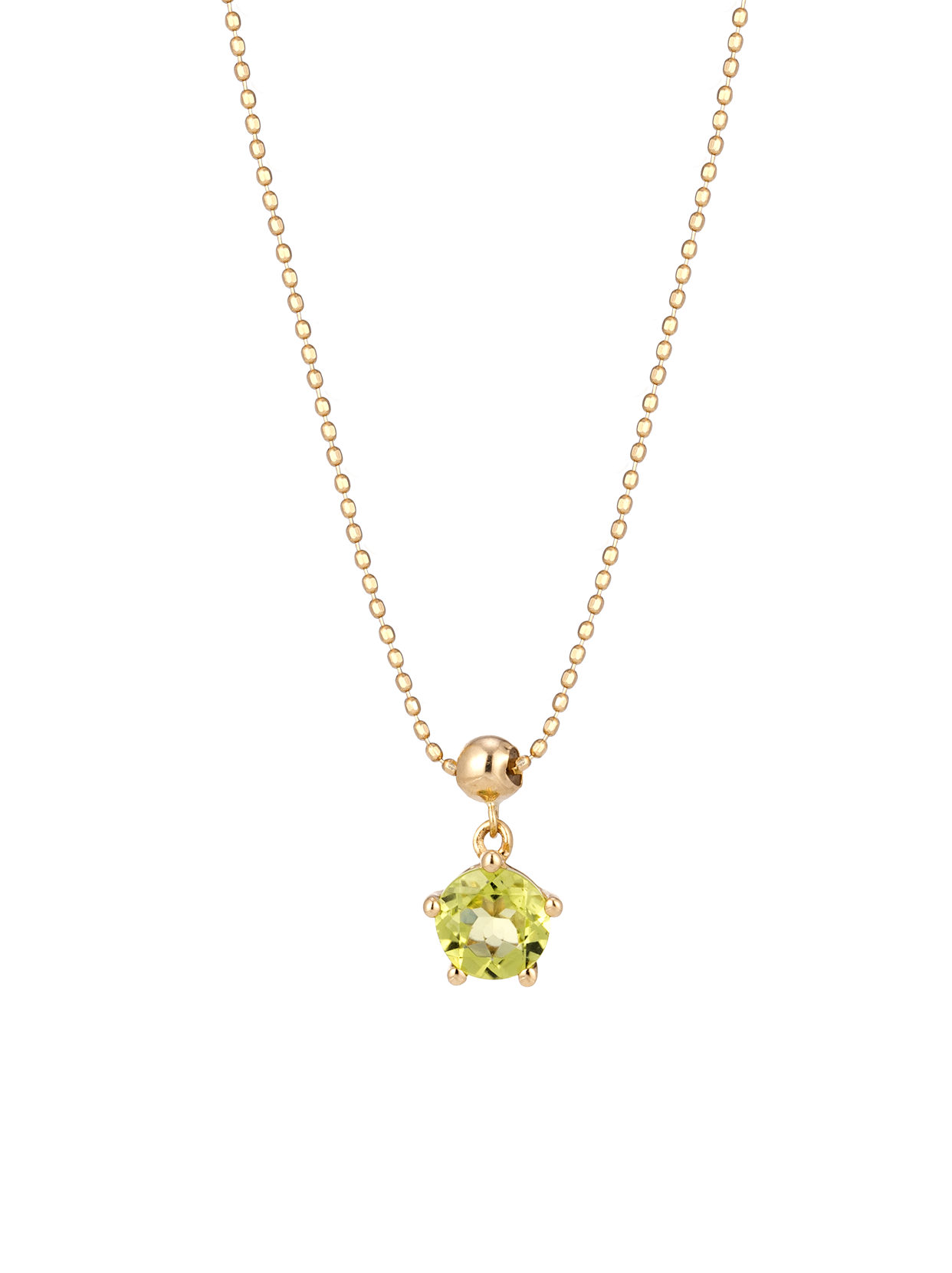 18K August Birthstone Peridot Necklace