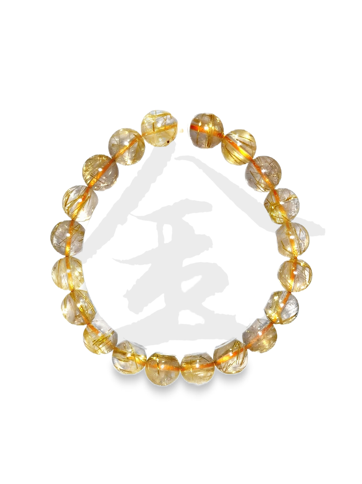 Yellow hair crystal bracelet